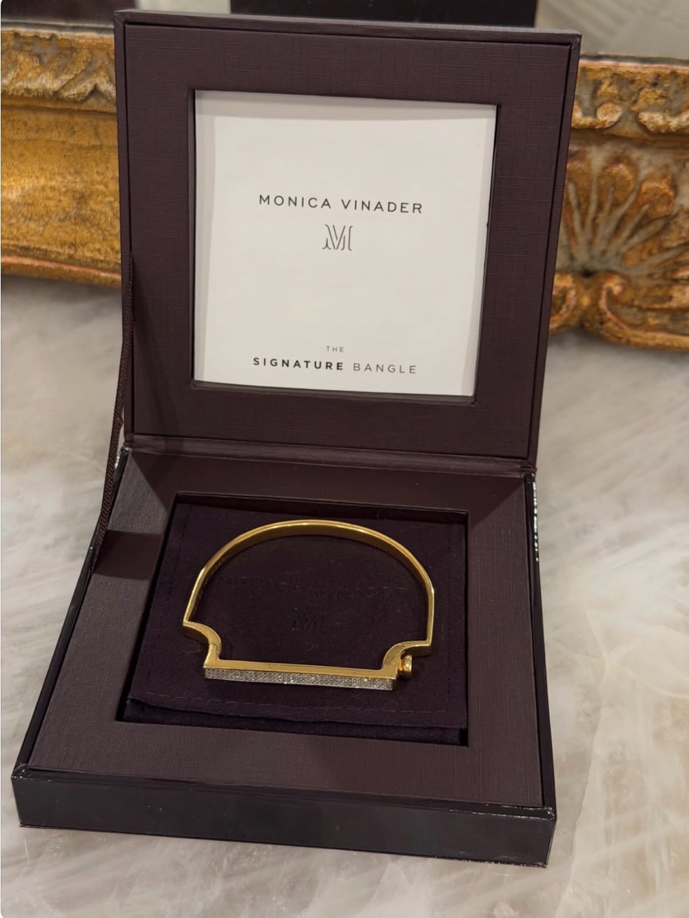 MONICA VINADER Gold Signature Bangle